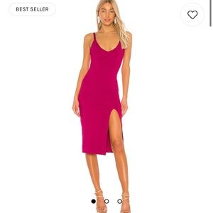 ISO Lucie Midi Dress in Fuchsia Lovers and Friends